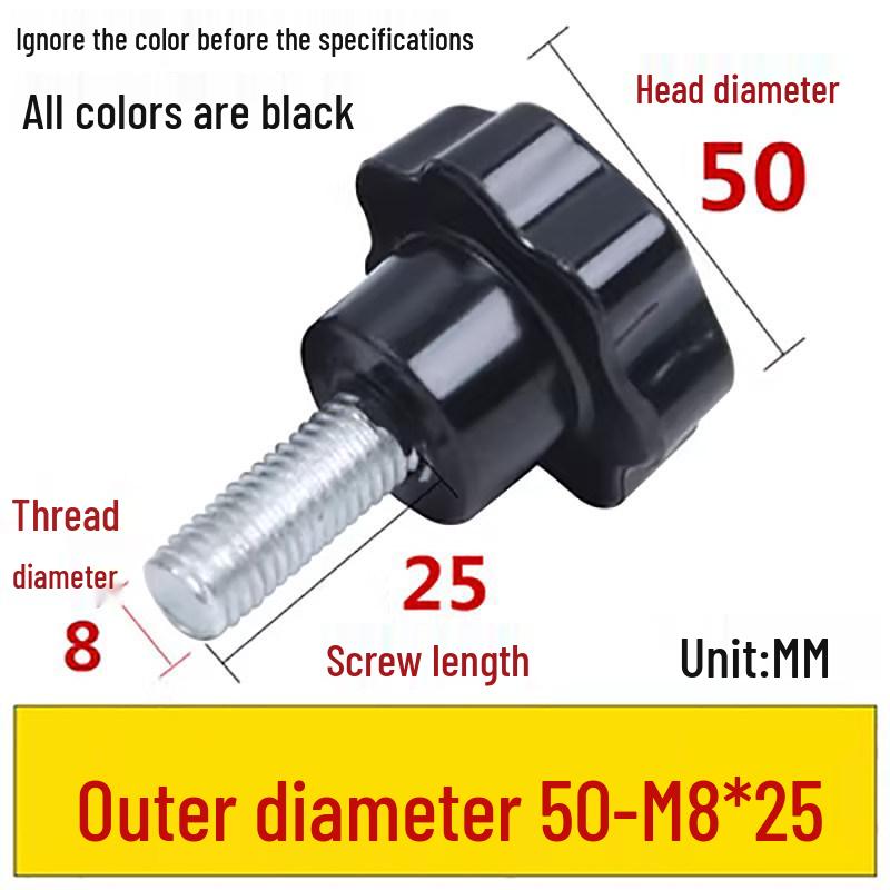 Star-Shaped Bakelite Hand-Tightening Screw Handle (M4-M10)