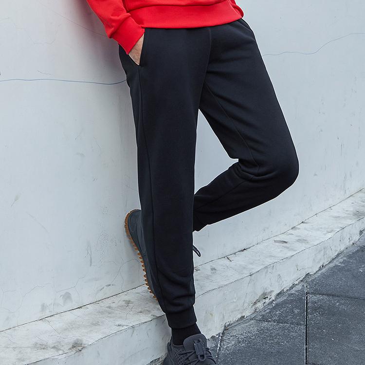 Li Ning Sports Fashion Series Cuffed Casual Sports Long Pants Men Bottoms Black AKLQB09-3
