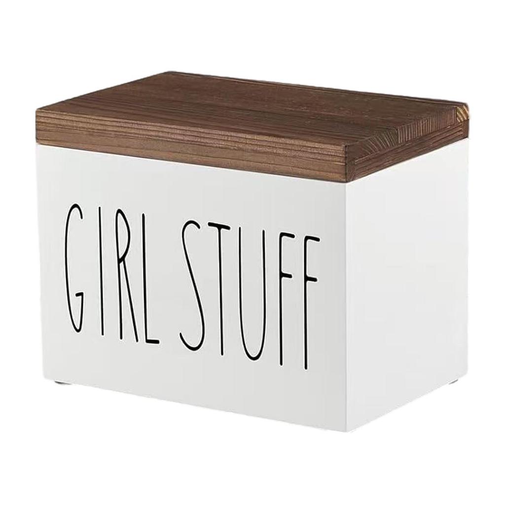 Rustikale Holz Badezimmer Aufbewahrungsbox Tamponhalter Für Frauen Periode Organizer Hygieneartikel Aufbewahrungsbox