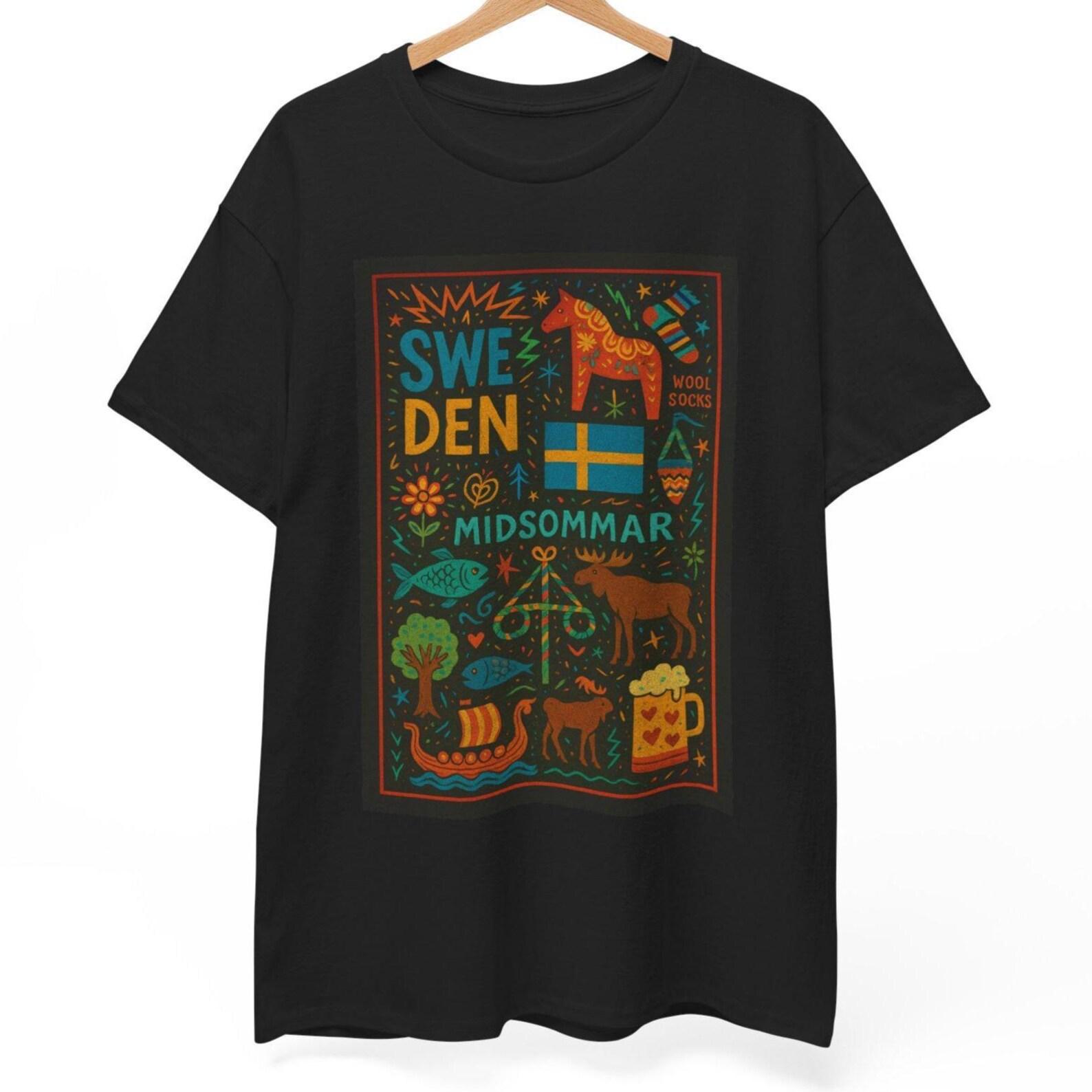 Sweden T Shirt Unisex | Vintage Stockholm Graphic Tee | Nordic Heritage Pride Shirt | Cool Gift for Swedish Soul Culture Lovers 3XL