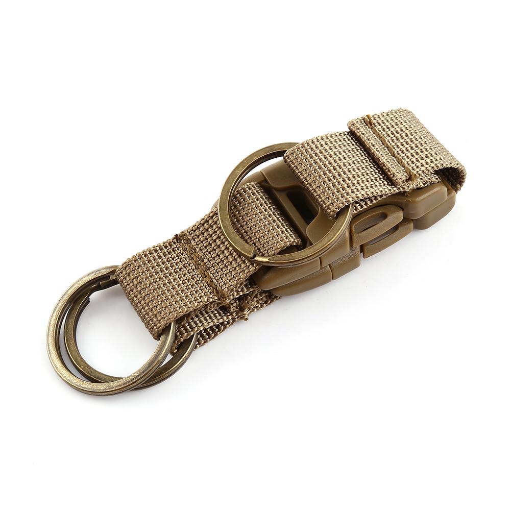 Nylon Belt Keychain Key Holder Quick Relse Buckle Key   (black)
