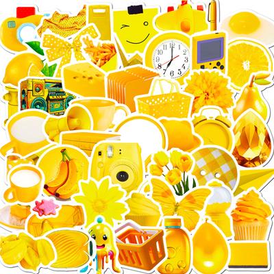 50 Yellow Ins Wind Small Fresh Vsco Sticker Girl Water Cup Water Bottle Sticker Ins Cartoon