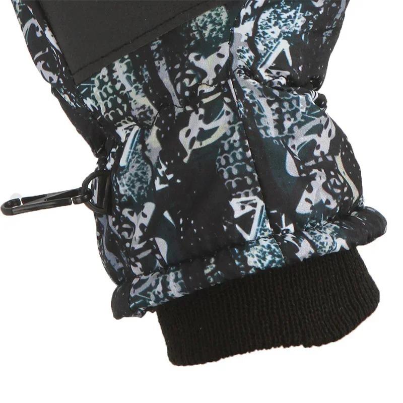 Children Thermal Ski Gloves Winter Outdoor Waterproof Windproof Fleece Child's Warm Snowboard Gloves for Skiing Riding.