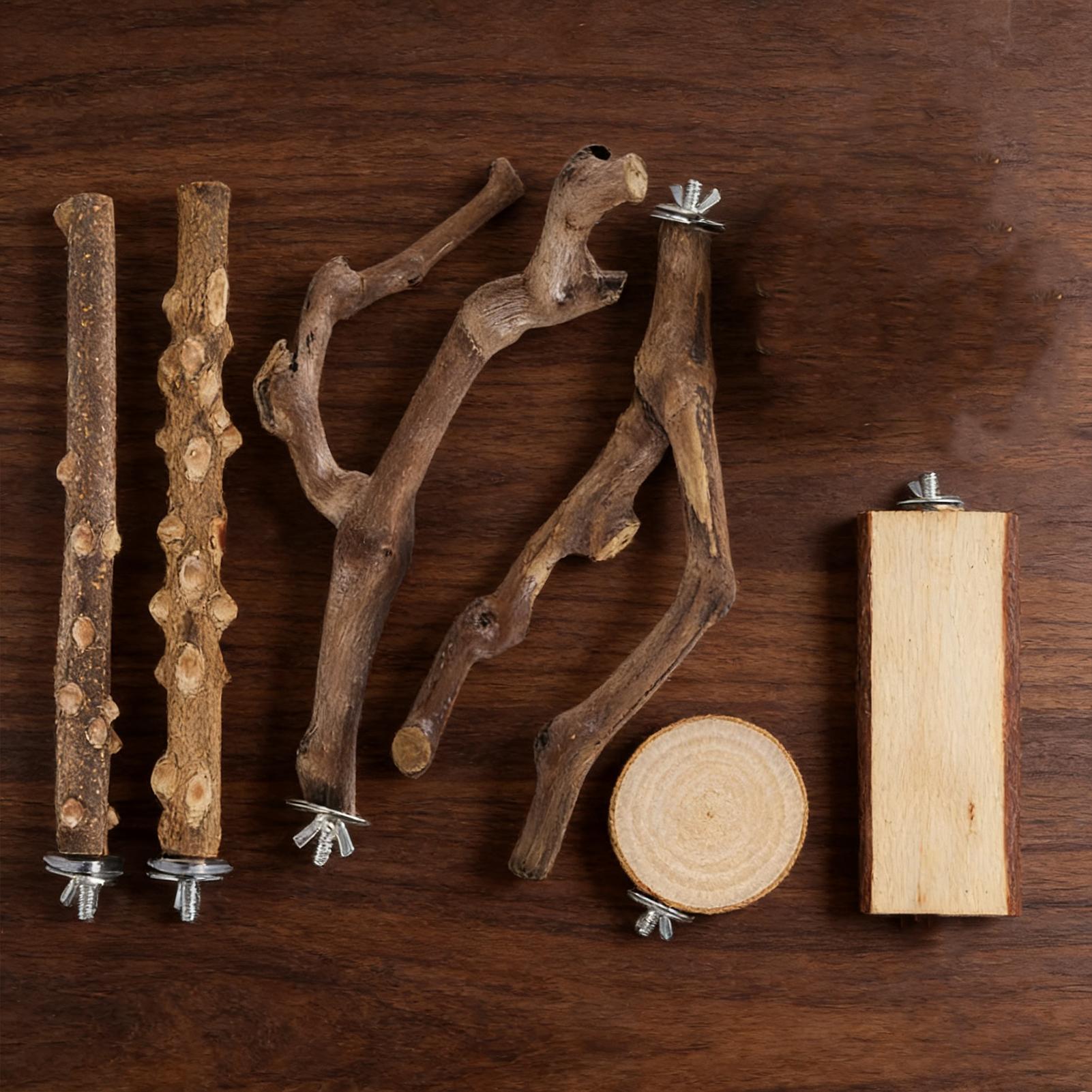 

Bird Perches For Cage 6 Pieces Natural Wooden Chew Stick Macaw Perch Stand Bird Accessories For Macaw Cockatiel Lovebird Finch China Mainland