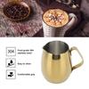 Coffee Milk Cup Coffee Milk Cup Stainless Steel Milk Frothing Pitcher Cappuccino Latte Art Milk Jug Cup Golden Milk Frother Cup