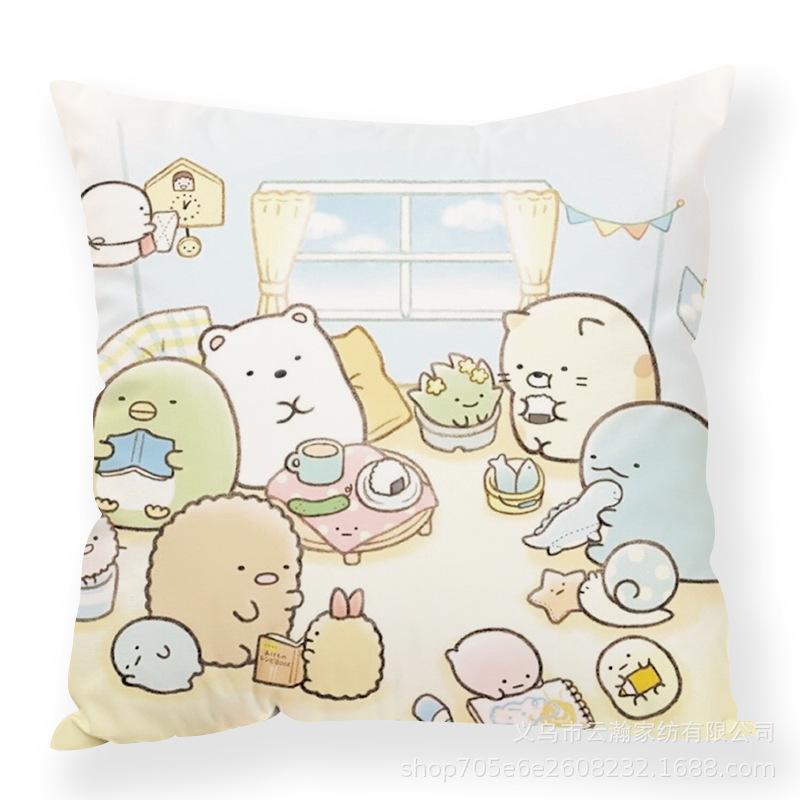 Cartoon Cartoon Corner Creature Pillow Cute Ins Animal Pillow Case Office Waist Rest Premium Durable Quality Useful