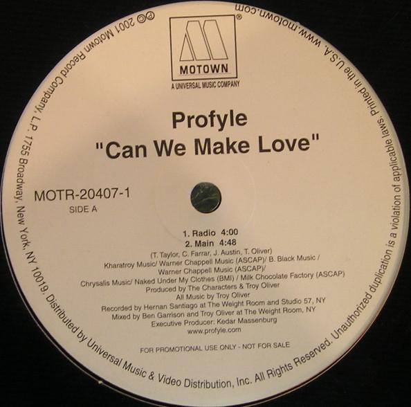 

12inch Record PROFYLE Can We Make Love MOTR204071 Motown 2001 US Rap HipHopRB Used
