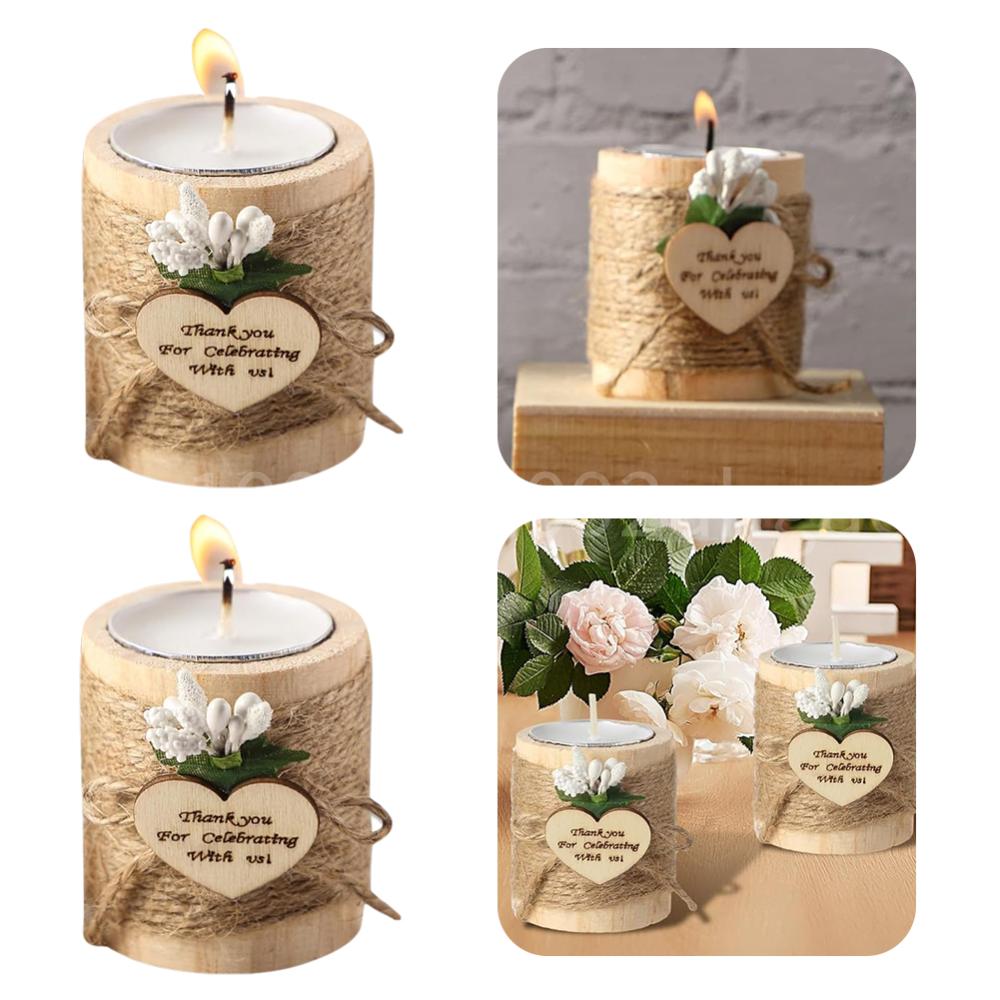 

12 Pack Wooden Tealight Candle Holders Small Candlelight Candlestick Baby Shower Favors for Wishing Wedding Party Birthday China Mainland