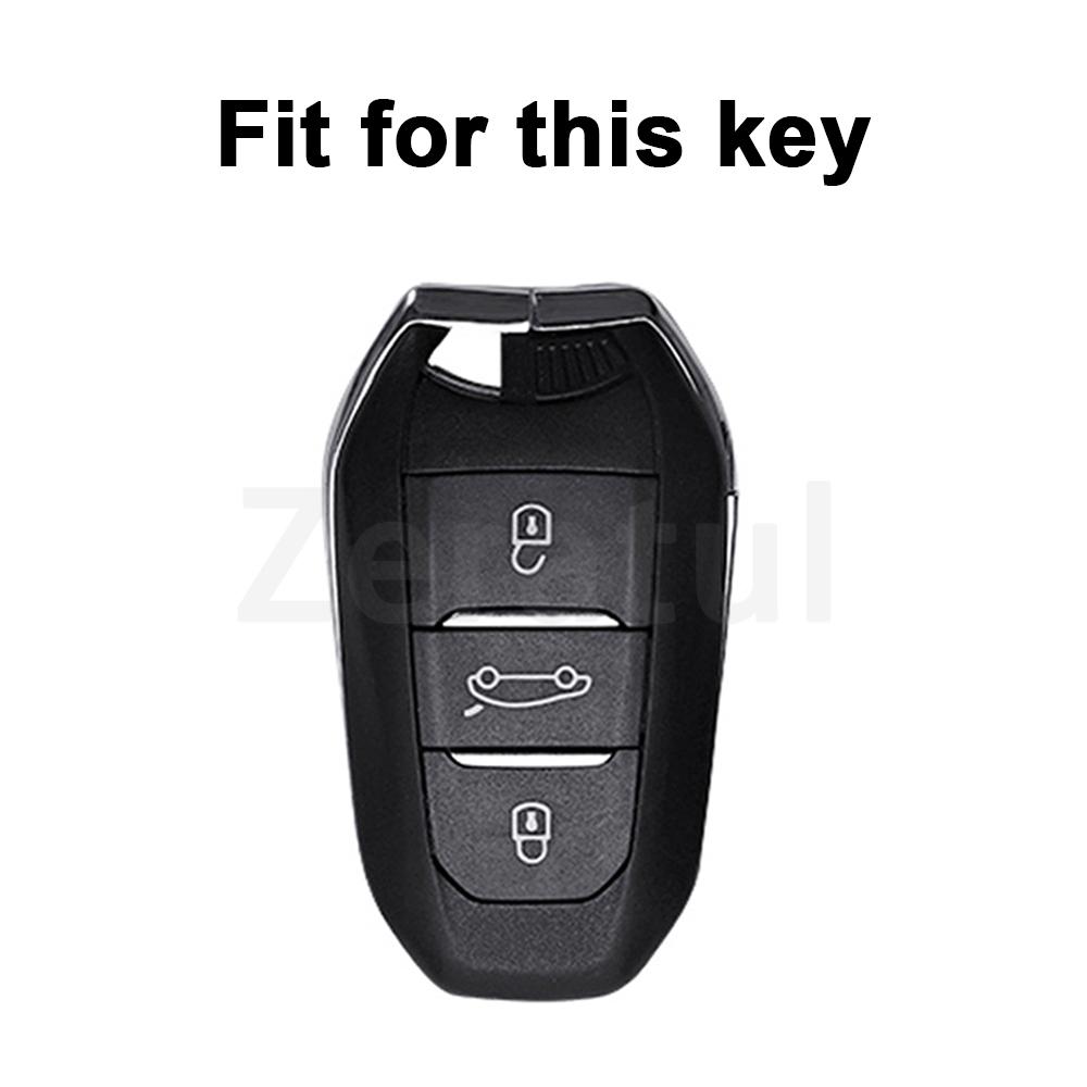 For Peugeot 2008 3008 4008 5008 308 408 508 Citroen C1 C2 C4 C6 C3-Xr Grand Ds3 Ds5 Tpu Leather Car Smart Key Case Cover Shell