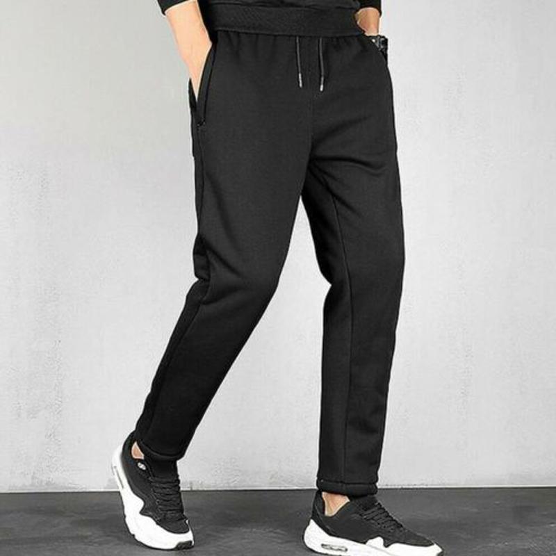 

Мужские флисовые спортивные штаны, термобрюки, зимние теплые повседневные брюки, бегуны 5XL чёрный