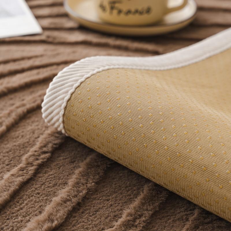 Winter Sofa Cushion  Autumn And Winter New Rabbit Plush Seat Cushion Non-Slip Leather Sofa Cover Cloth Towel Cream Wind