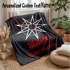 Slipknot Custom Flannel Throw Blanket Print Your Name Text Soft Warm Blanket Holiday Present
