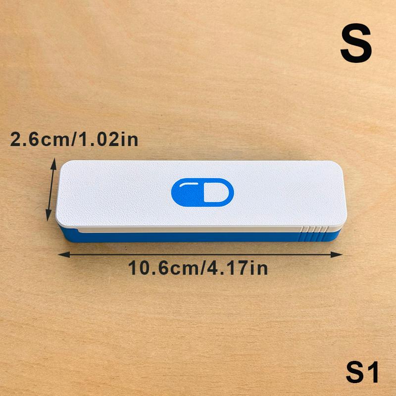 Convenient 7 Day Pill Organizer with Sliding Closure for Medication on the Go