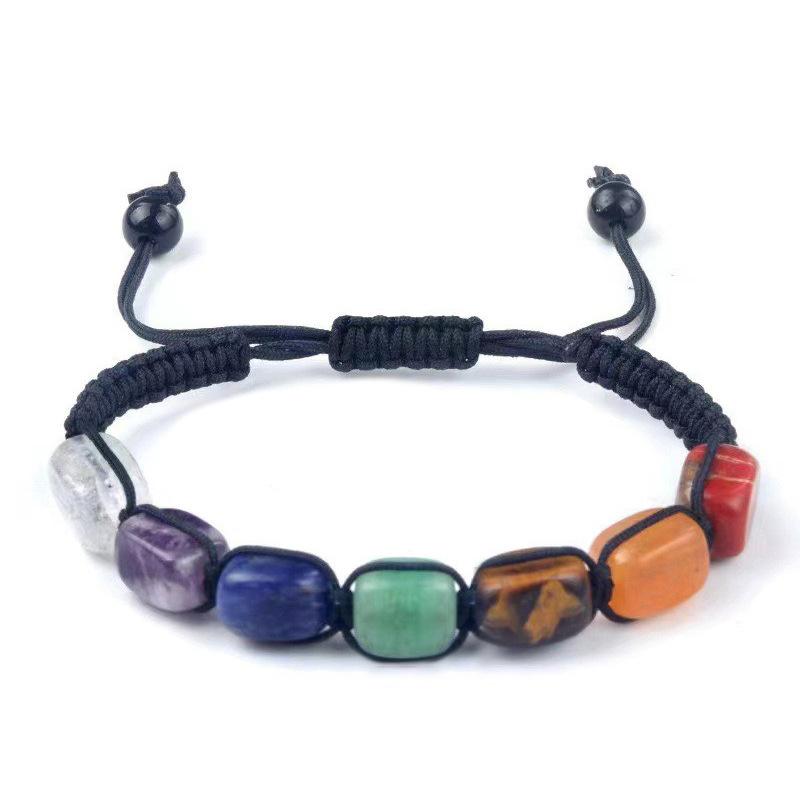 

Natural Stone Crystal Bracelet Tiger Eye Green Aventurine Blue Lace Agate Red Stone White Crystal Bangle