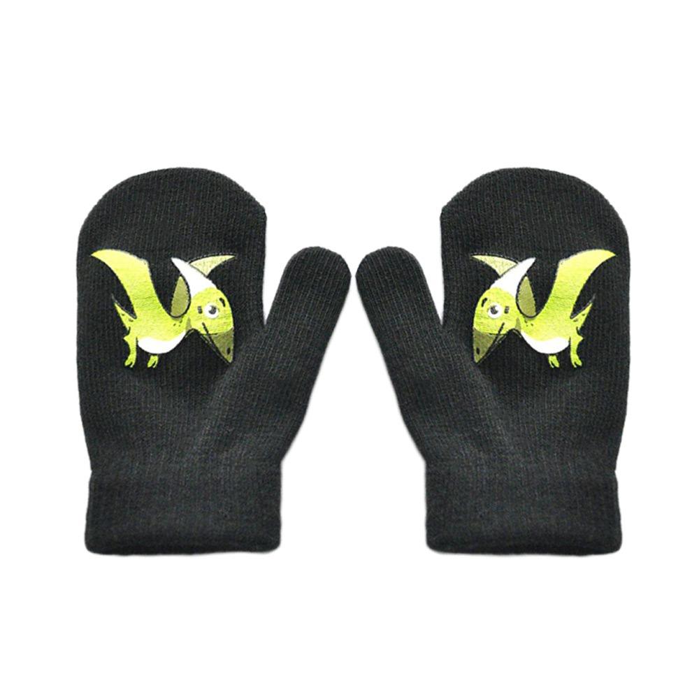 Winter Thicken Velvet Children Baby Gloves Keep Warm Soft Full Finger Mittens Elastic Cartoon Winter Gloves