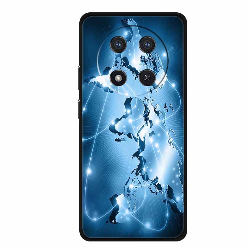 For Honor X9c Case X 9 c Coque Flowers Black Silicone TPU Soft Back Cover For Honor Magic 7 Pro Magic7 5G lite Phone Case Funda