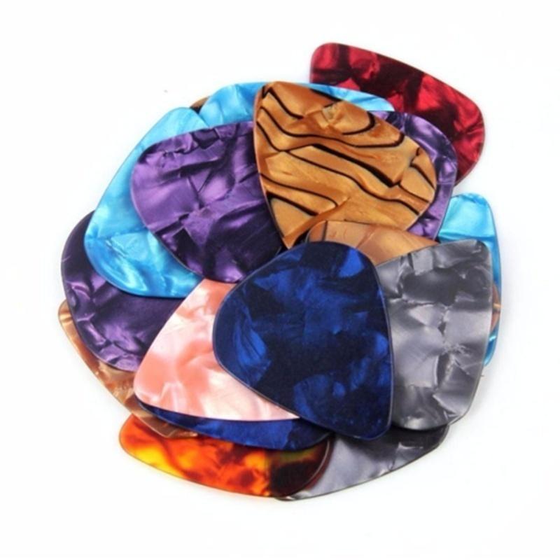 16/13/10pcs Guitar Picks 0.46 Mm 0.71 Mm 0.96 Mm Ukulele Finger-dial Guitar Universal ABS Picks Random Color