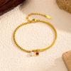 European and American Gold Titanium Steel Bracelet Bracelet Light Luxury High-end Stainless Steel 18K Gold Does Not Fade Niche Jewelry