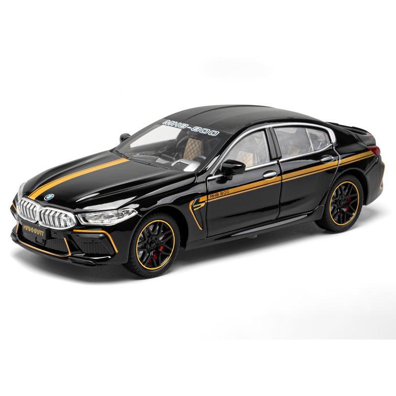 

1/24 BMW M8 MANHART литой гоночный автомобиль модель литой металлический спортивный автомобиль транспортные средства модель звуковая и световая имитация детская игрушка подарок чёрный