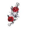 Red Rose Flower Arm Half Arm Tattoo Sticker Owl Hourglass Geometry Water Transfer Set Sticker