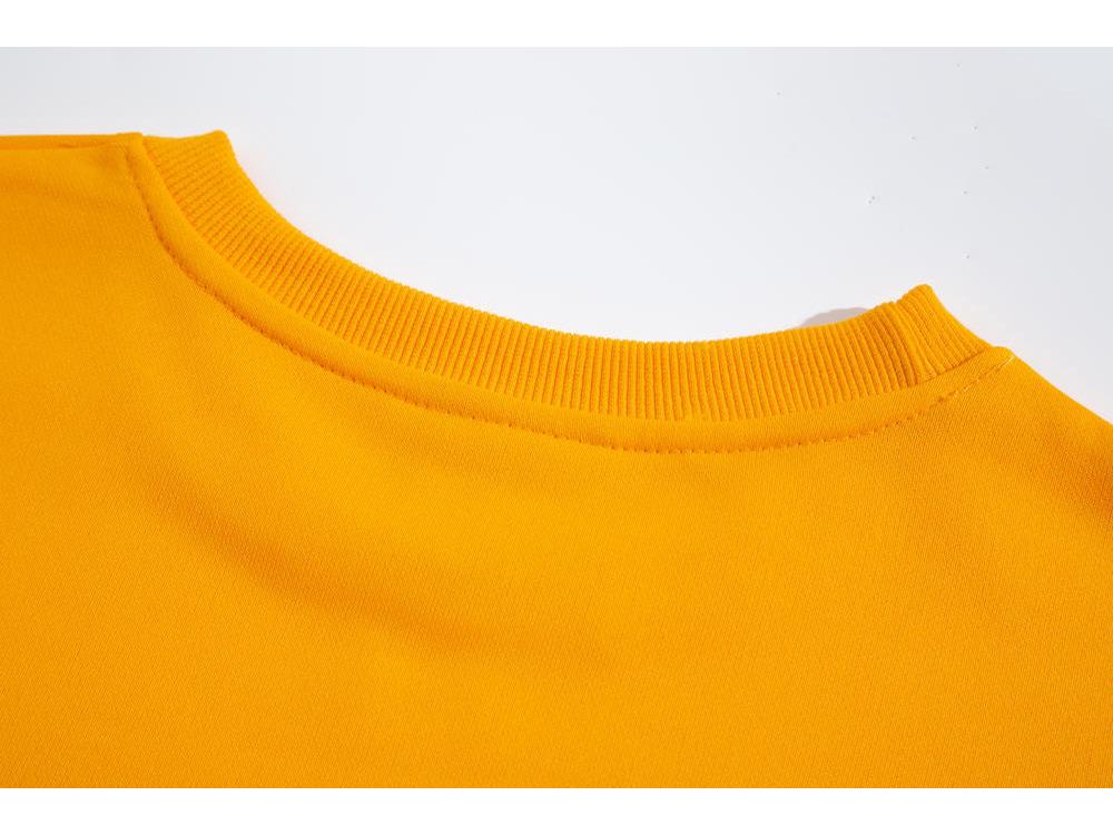 Loose Solid Color Round Neck Hoodie - Unisex Long Sleeve for Couples, Spring & Autumn