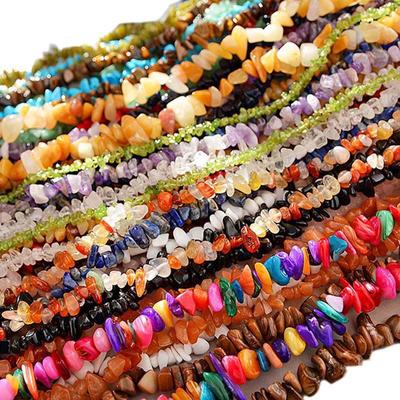 Natürliche rosa Chalcedonperlen, 5 mm unregelmäßiger Kies für selbstgemachte Armbänder und Halsketten