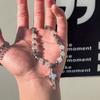 High-End Personalized Titanium Steel Necklace Irregular Metal Stone Ice Crack Cross Necklace Clavicle Chain