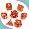 7pcs Transparent Dices Glitte Crystal Dice Set Rounded Polygon Dice for Dungeons and Dragons D&D RPG Role Playing Game Dices