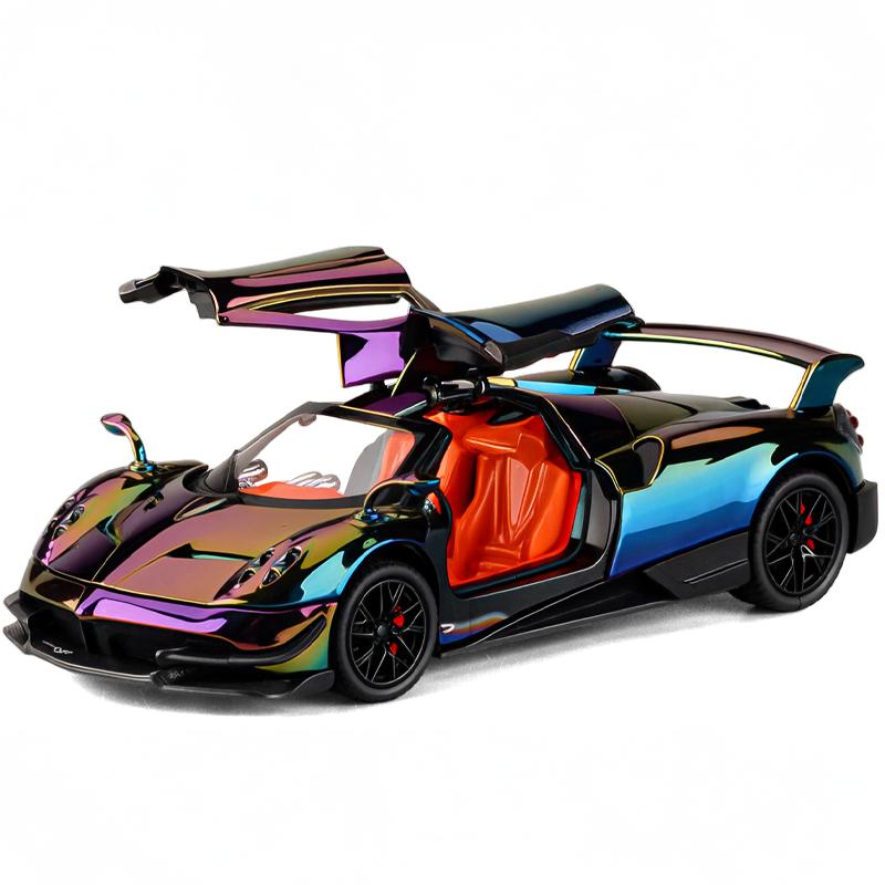 1:24 Pagani Huayra Dinastia BC Supercar Alloy Electroplating Sports Car Model Metal Track Racing Car Vehicles Model Sound Light