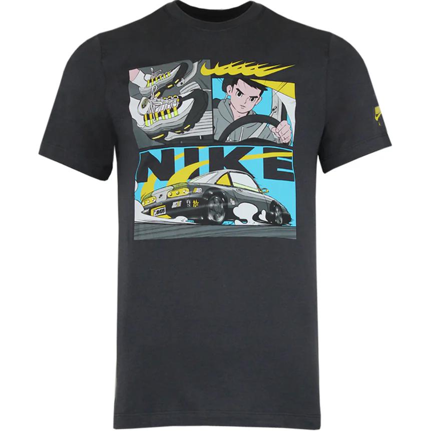 

Мужская футболка с коротким рукавом и круглым вырезом с мультяшным принтом Nike, топы, черная, FD1336-060 L