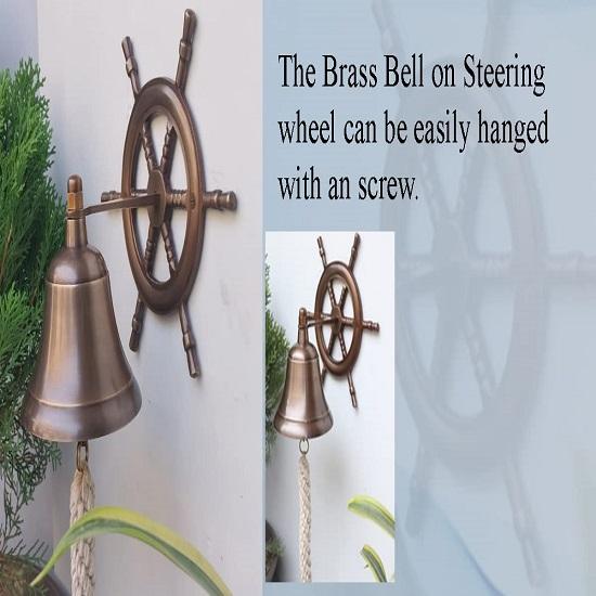 Massive Messing-Wandglocke Steuerrad für Dinnerparty Innen Außen