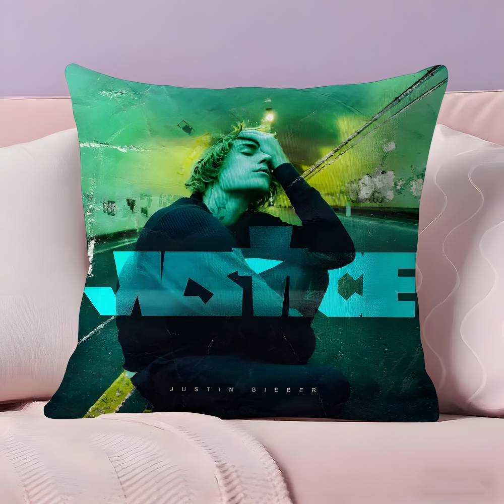 Cool Singer J-Justin B-Bieber Pillow Case Ultra Soft Skin Friendly Fabric Cloud Like Comfort & Concealed Zipper