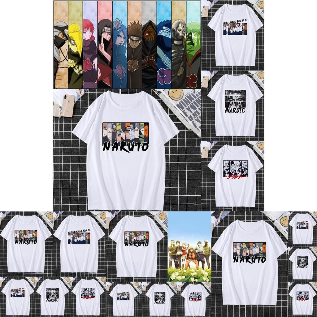 Strip Naruto Anime Unisex White T-shirt With Soft Breathable Material**