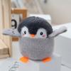 Soft Cute Grey Penguin Plush Toy Keychain With Pp Cotton For Bags Students And