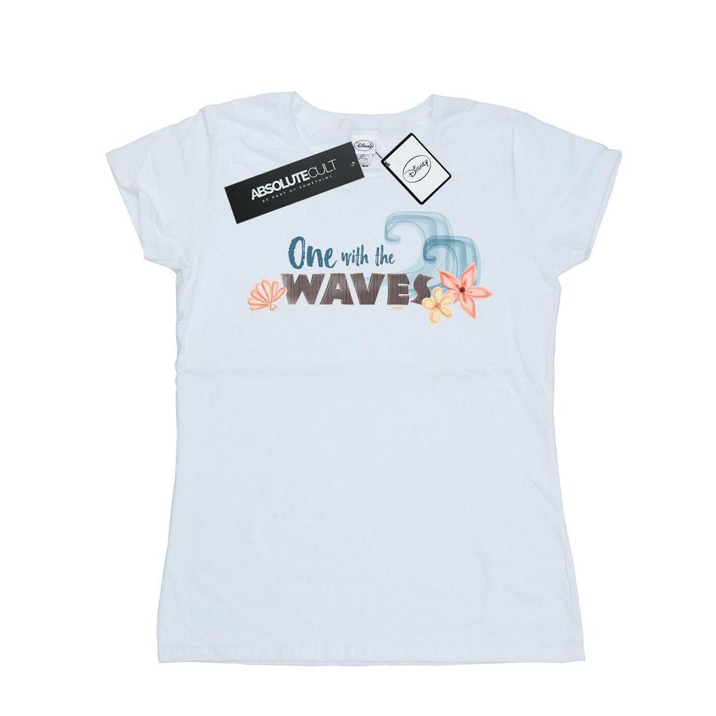 Disney Womens/Ladies Moana One With The Waves Cotton T-Shirt