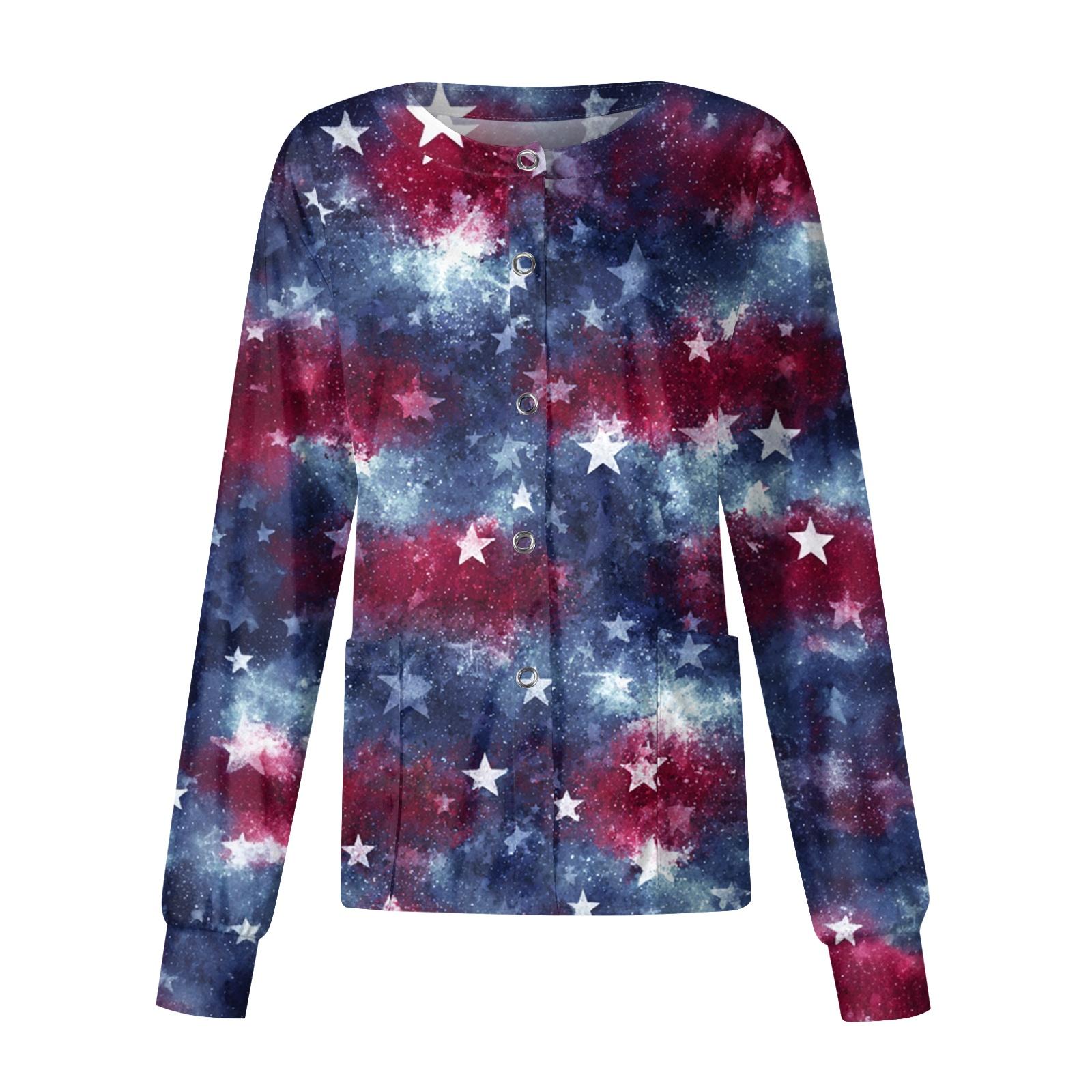 

Женский повседневный кардиган с длинными рукавами, однобортный, с принтом, защитная одежда S