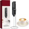 Electric Milk Frother Handheld Whisk With Bracket For Latte, Hot Chocolate, Eggs With Stand - Kitchen Gadget