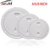 White ABS Round Deck Inspection Cover Access Hatch Cover For Marine Boat RV Yacht Screw Out Deck Inspection Plate 4/6/8 Inch