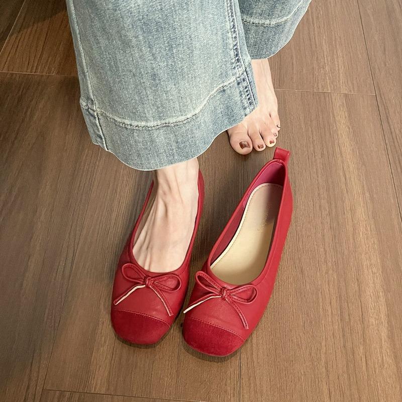 New Ballet Single Shoes with A Shallow Opening and Flat Top