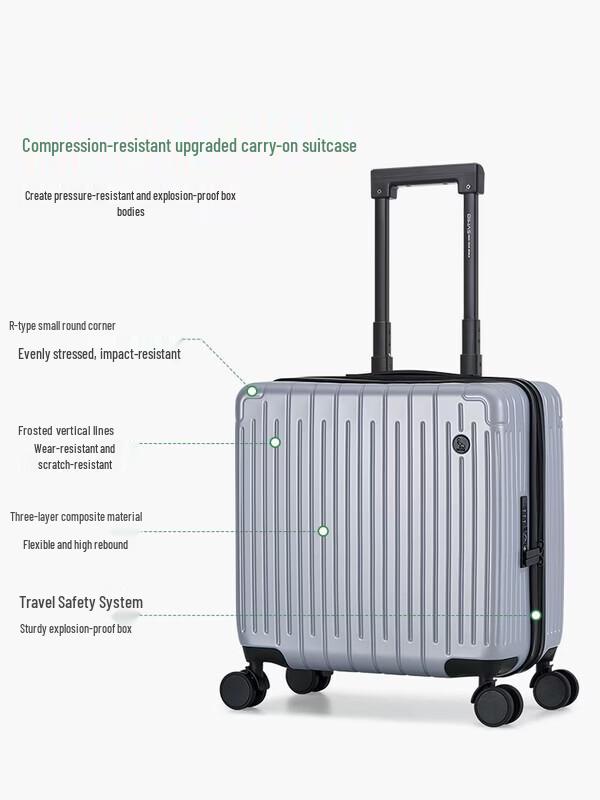 OIWAS 18-inch Hardshell Spinner Carry-on Suitcase