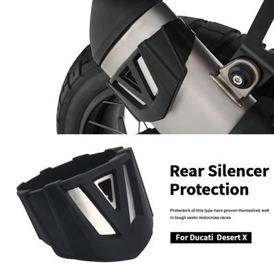 New Motorcycle Accessories Silencer Protection Cover Exhaust Protector Guard For Ducati DesertX Desert X Rally 2022 2023 2024