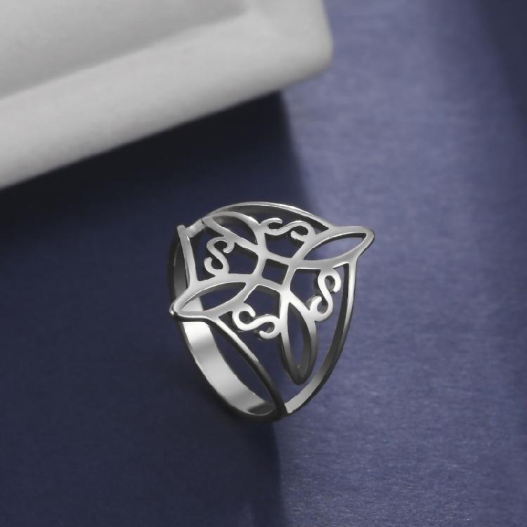 Wiccan Cross Celtics Knot Women Rings Witchcraft Good Luck Protection Amulet