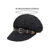 Breathable Woven Straw Cap Leather Buckle Sunshade Cap Casual Octagonal Hat  Spring And Summer