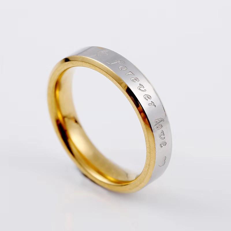 Exclusive Forever Love Stainless Steel Couple Ring - Simple, Stylish, Versatile Jewelry