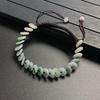 Hand-Woven A-Grade Burmese Jade Ping An Kou Bracelet with Ice Seed and Floating Flowers for Men and Women