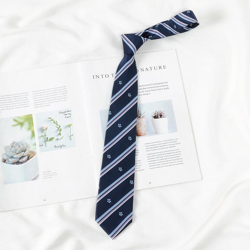 Lemon Sea Salt Plaid School Uniform Tie - Handmade Japanese Academy Style for Men & Women