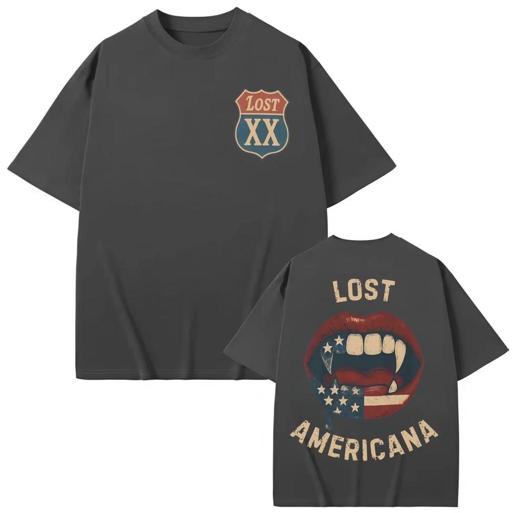 2026 Fashion Rapper MGK Lost Americana Tour High Quality Tshirts Unisex Women Hip Hop Fashion Short Sleeve Y2K Soft Tshirt Summer