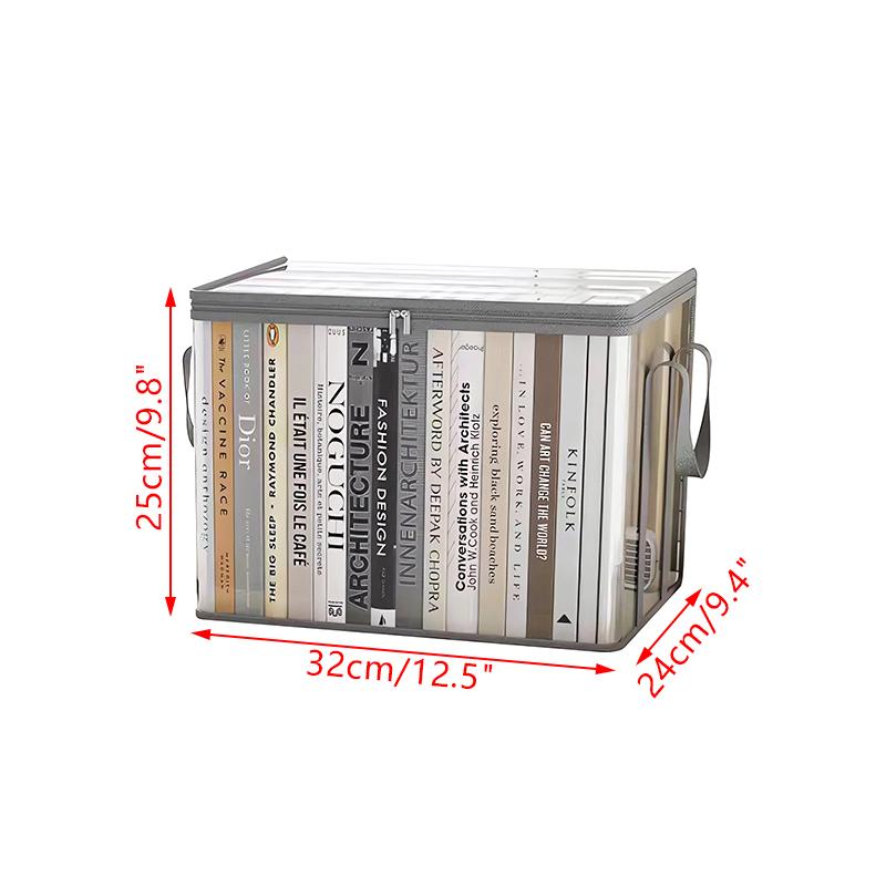 Toys Organization Student Book Storage Bag Large Capacity Foldable Portable Storage Box Transparent Dustproof Waterproof Clothes