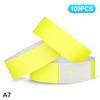 100Pcs Vip Neon Paper Bracelets Fluorescent Waterproof Disposable Bracelets Tamper-Proof For Parties, Music Festivals & Events