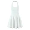 Love Xia Baizhi House Same Gentle Girl First Love High Sense Slim White Dress Pure Desire Sexy Hanging Neck Dress